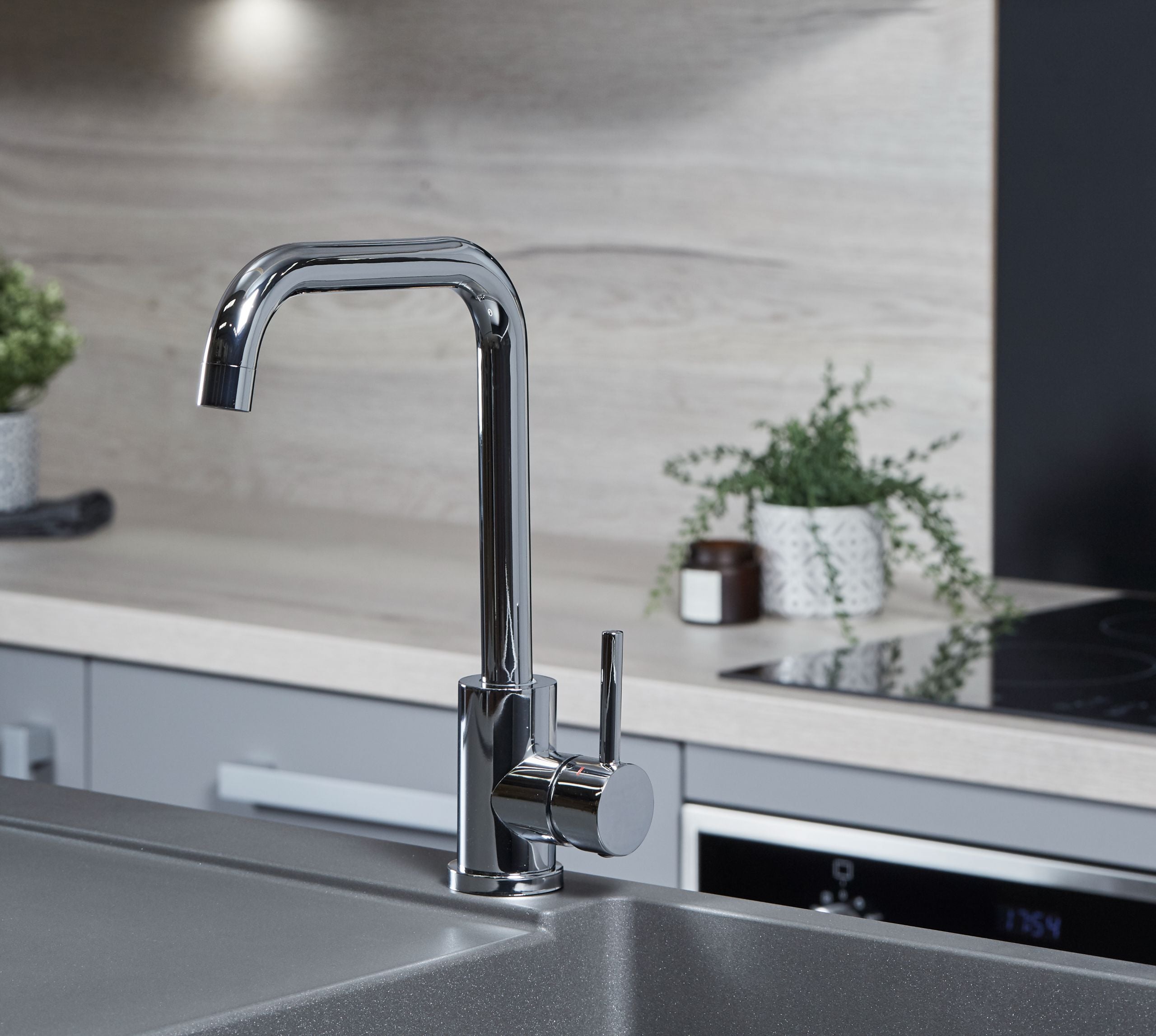 Elera D Single Lever D Shaped Mono Bloc Tap - Chrome