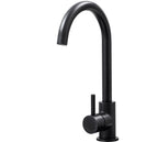Elera Single lever Swan Neck Mono Bloc Tap - Matt Black