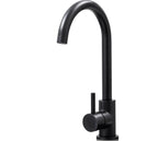 Elera Single lever Swan Neck Mono Bloc Tap - Matt Black
