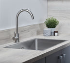 Elera Single Lever Swan Neck Mono Bloc Tap - Brushed Nickel