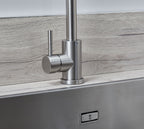 Elera Single Lever Swan Neck Mono Bloc Tap - Brushed Nickel