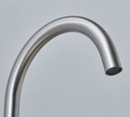 Elera Single Lever Swan Neck Mono Bloc Tap - Brushed Nickel