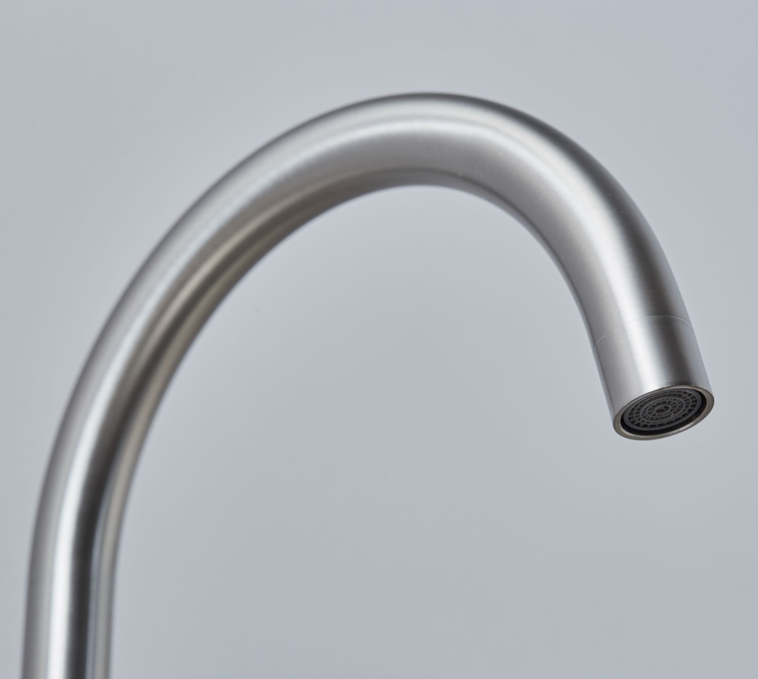 Elera Single Lever Swan Neck Mono Bloc Tap - Brushed Nickel