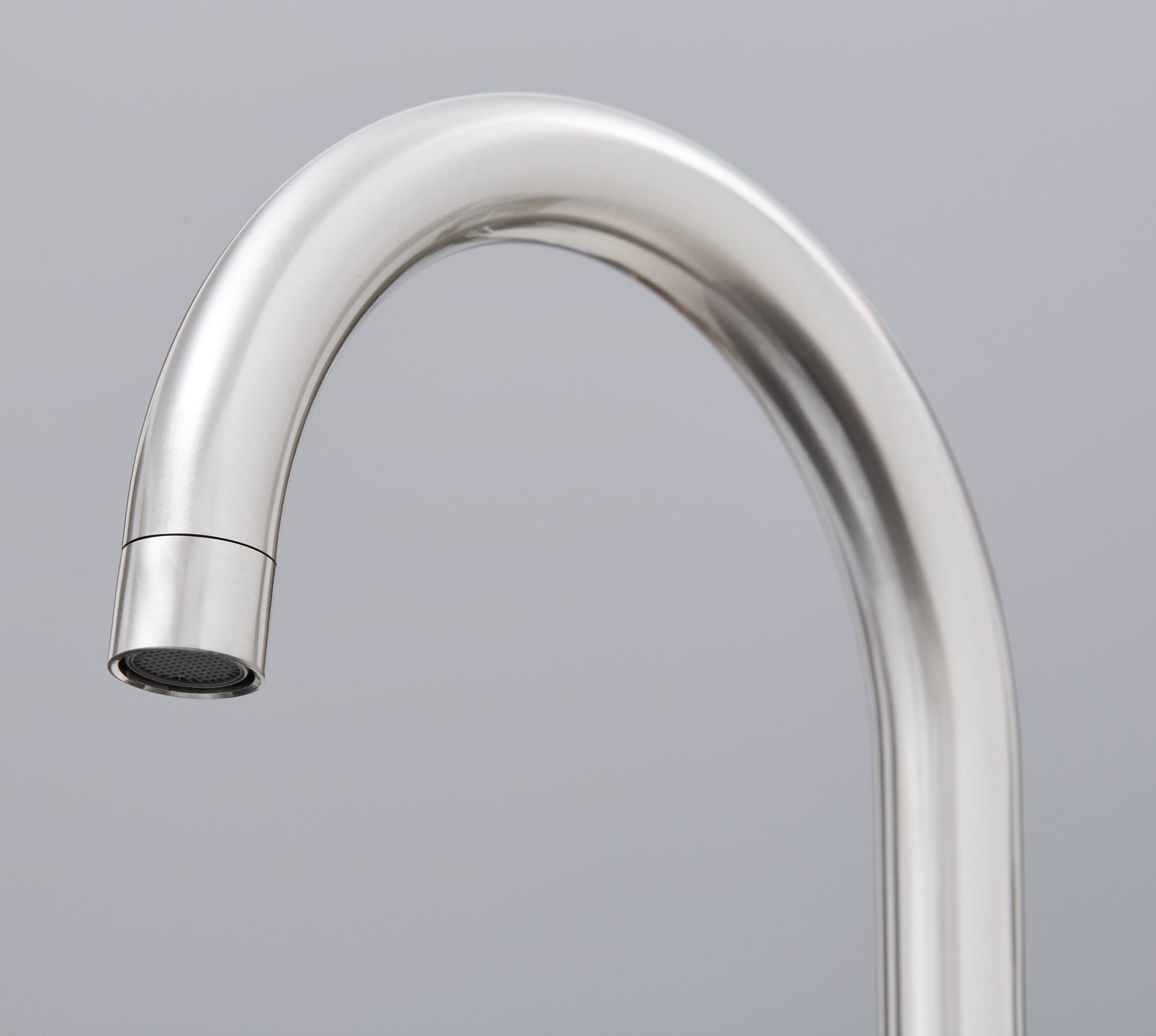 Elera Single Lever Swan Neck Mono Bloc Tap - Brushed Nickel