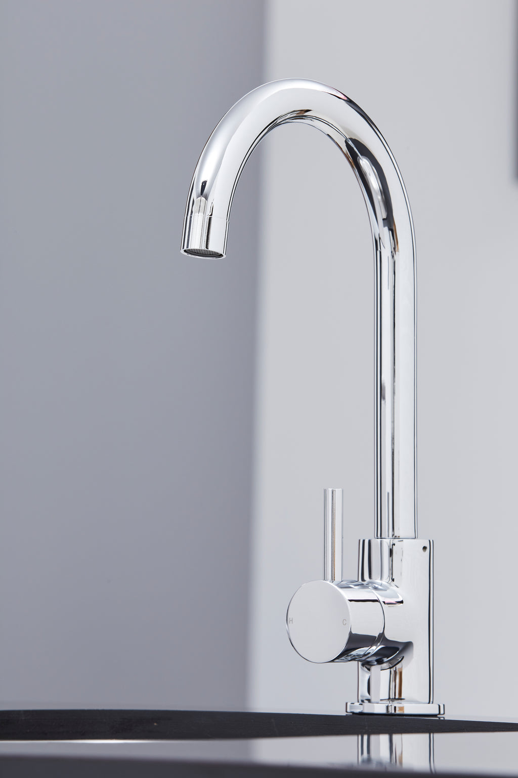 Elera Single Lever Swan Neck Mono Bloc Tap - Chrome