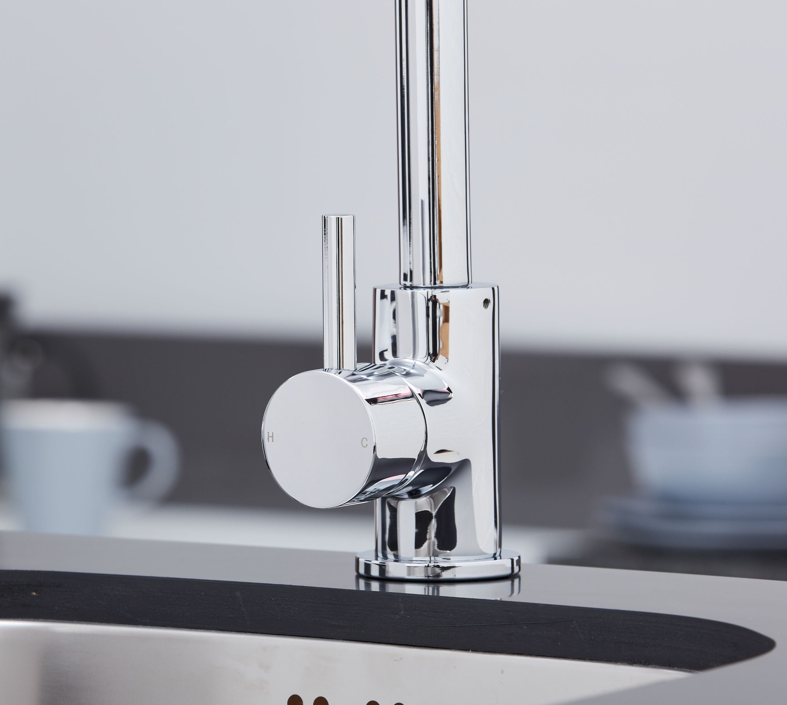 Elera Single Lever Swan Neck Mono Bloc Tap - Chrome