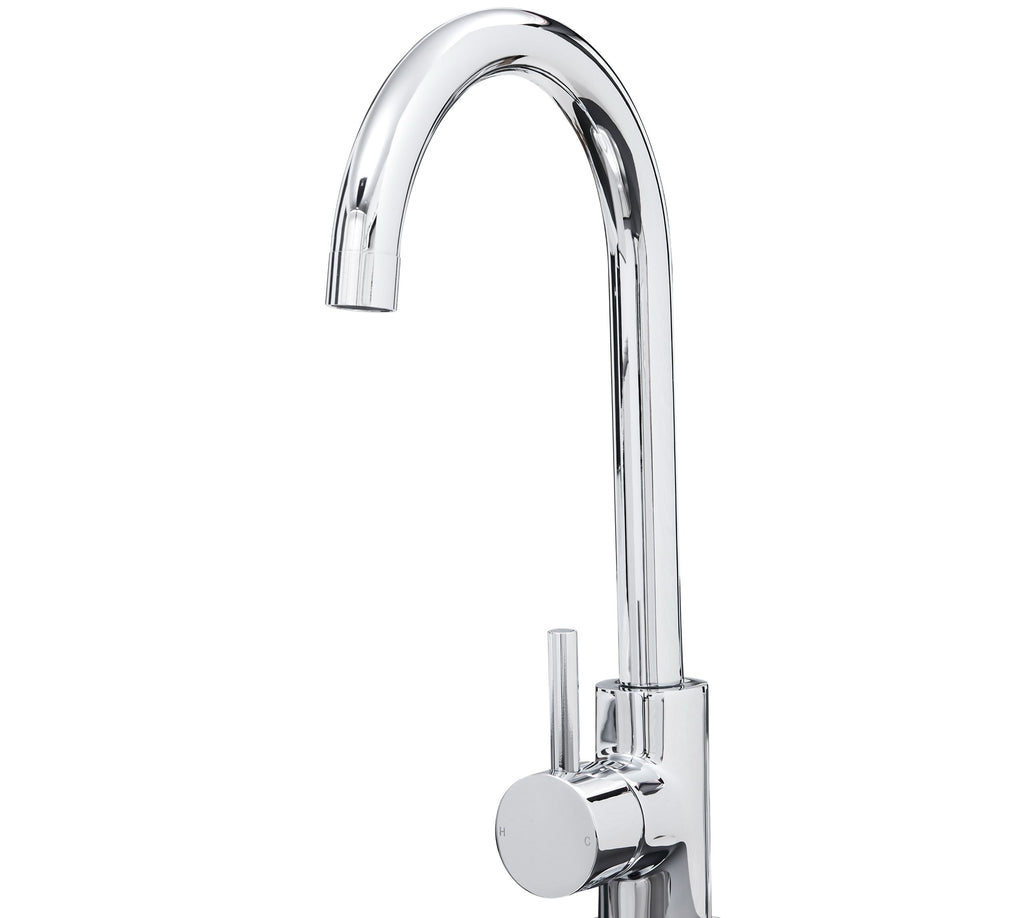 Elera Single Lever Swan Neck Mono Bloc Tap - Chrome