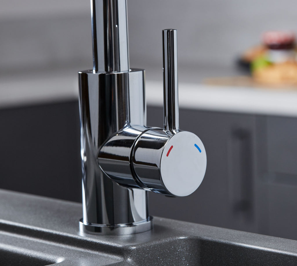 Elera Single Lever Swan Neck Mono Bloc Tap - Chrome