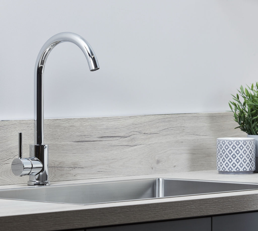 Elera Single Lever Swan Neck Mono Bloc Tap - Chrome