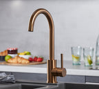 Elera Single Lever Swan Neck Mono Bloc Tap - Copper