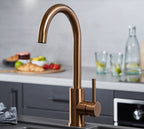 Elera Single Lever Swan Neck Mono Bloc Tap - Copper