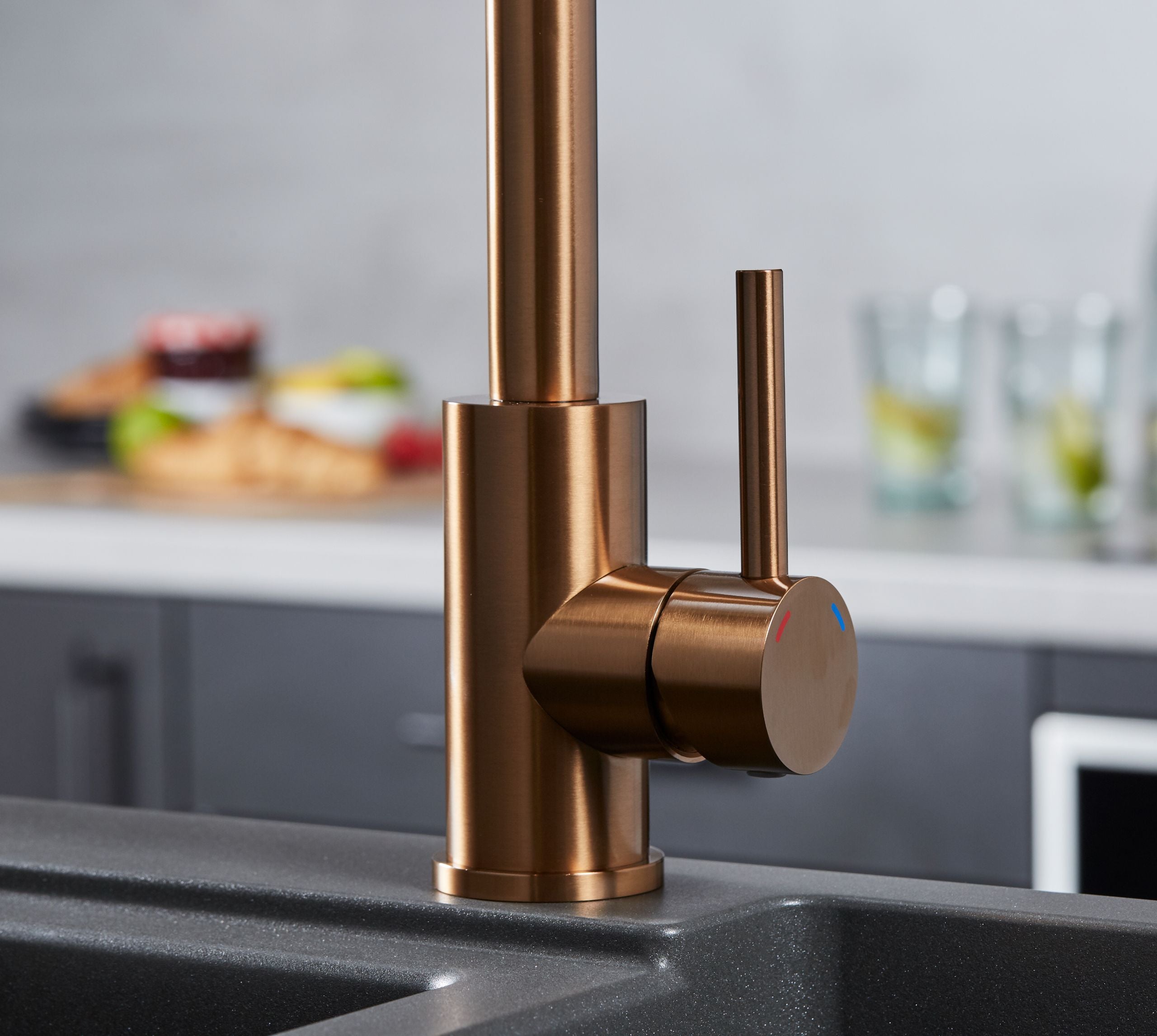Elera Single Lever Swan Neck Mono Bloc Tap - Copper
