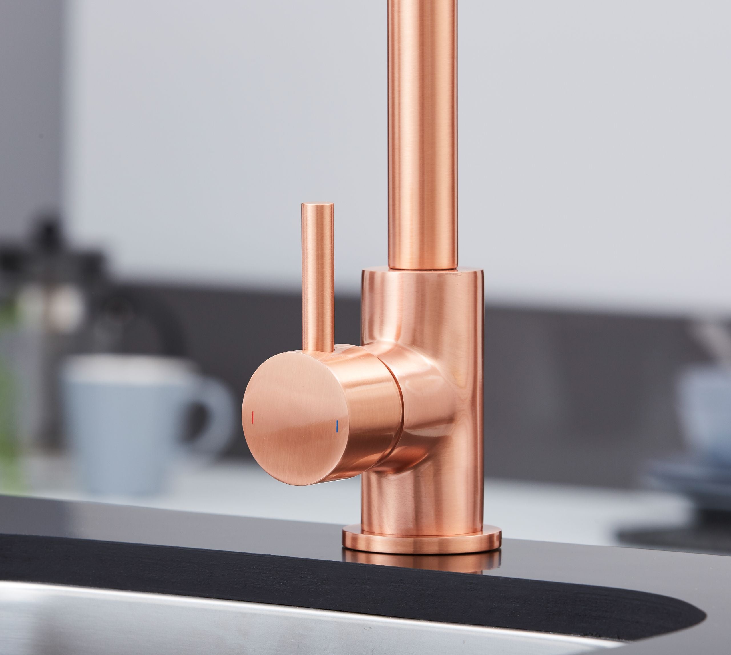 Elera Single Lever Swan Neck Mono Bloc Tap - Copper