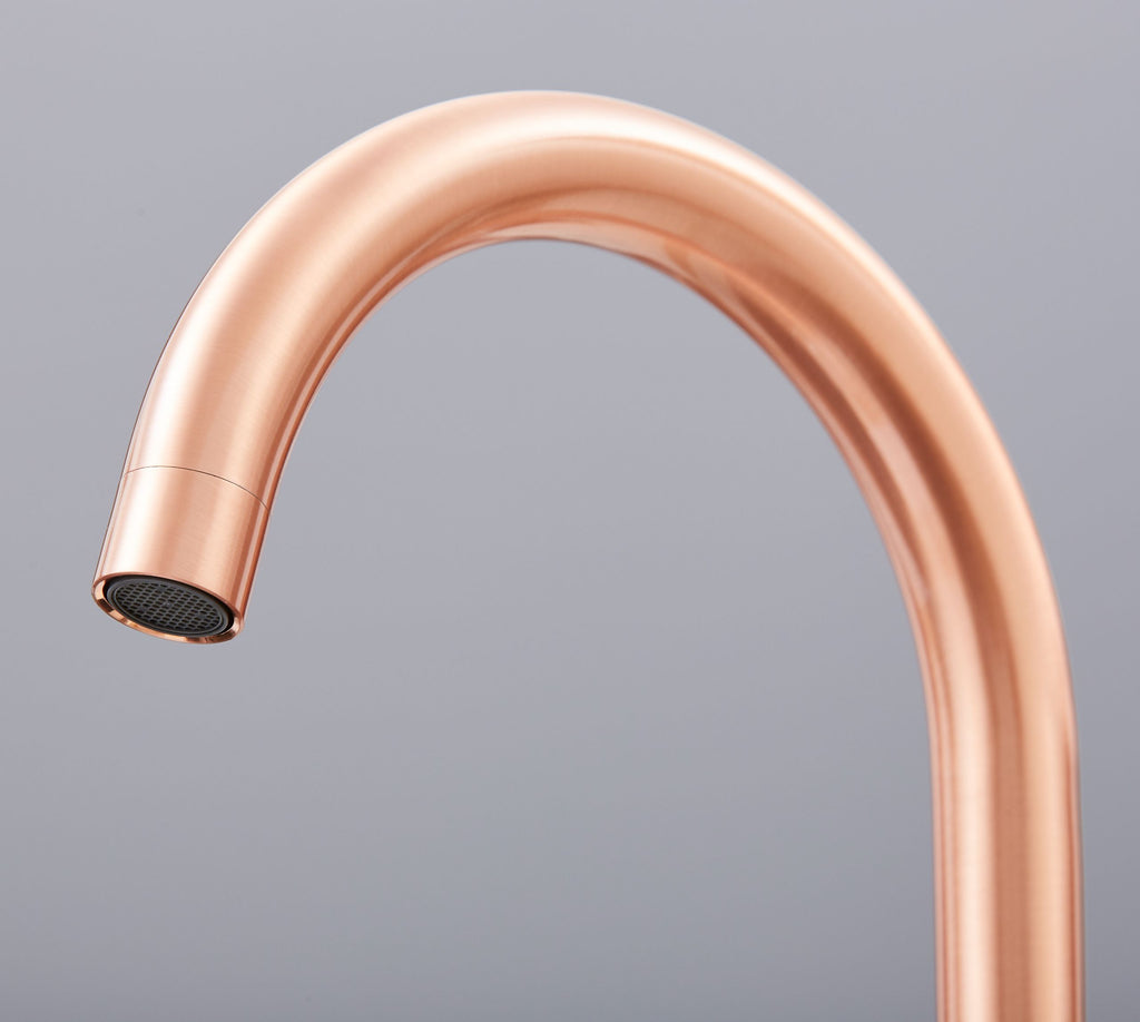 Elera Single Lever Swan Neck Mono Bloc Tap - Copper