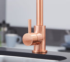 Elera Single Lever Swan Neck Mono Bloc Tap - Copper