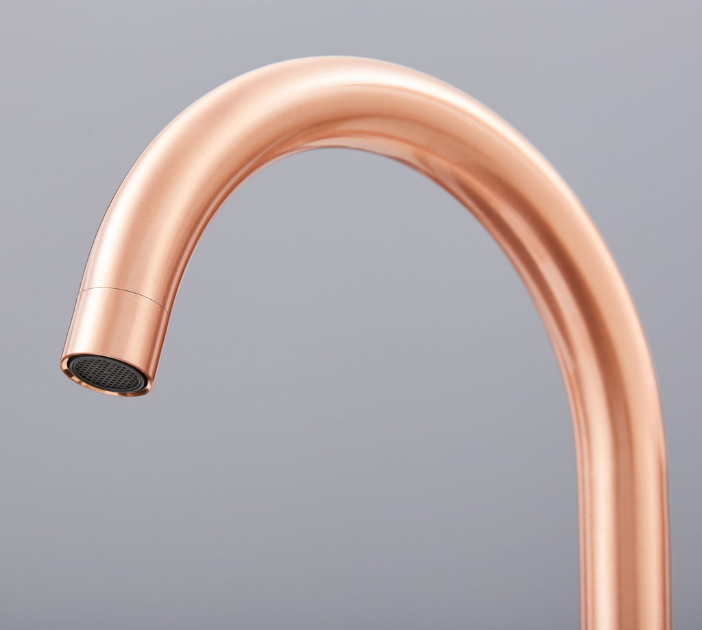 Elera Single Lever Swan Neck Mono Bloc Tap - Copper