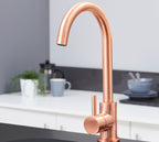 Elera Single Lever Swan Neck Mono Bloc Tap - Copper