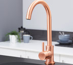 Elera Single Lever Swan Neck Mono Bloc Tap - Copper