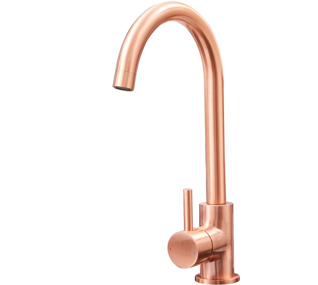 Elera Single Lever Swan Neck Mono Bloc Tap - Copper