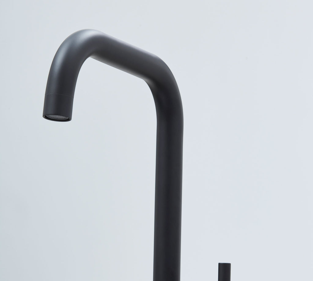 Elera D Single Lever D Shaped Mono Bloc Tap - Matt Black