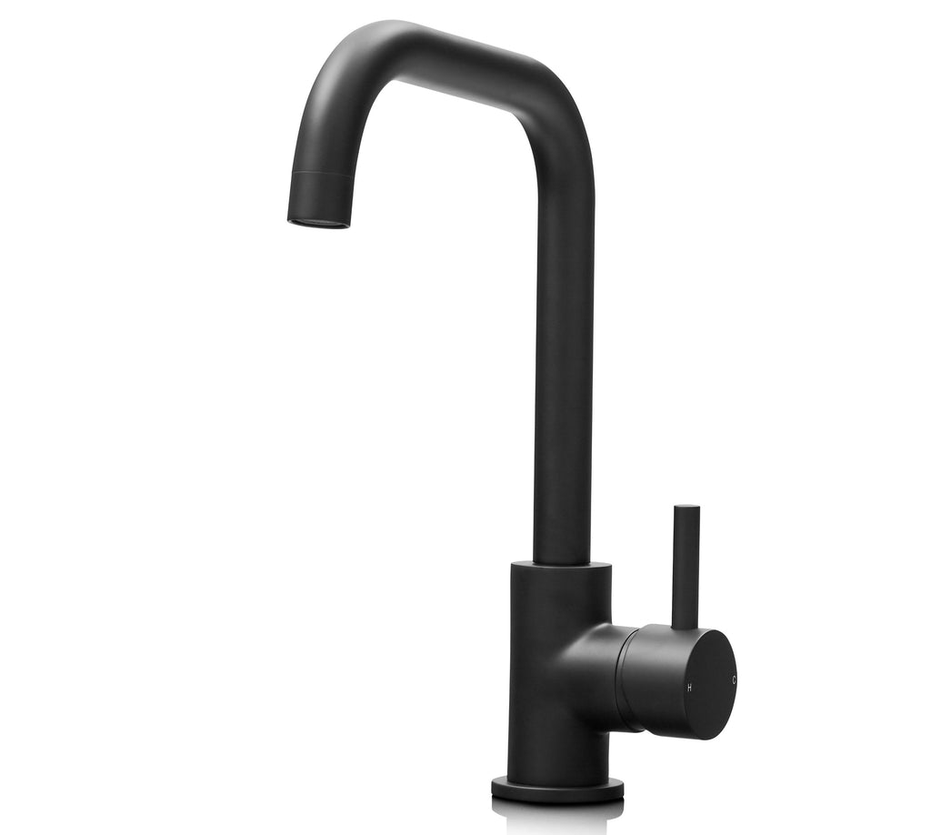 Elera D Single Lever D Shaped Mono Bloc Tap - Matt Black