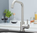 Elera D Single Lever D Shaped Mono Bloc Tap - Brushed Nickel