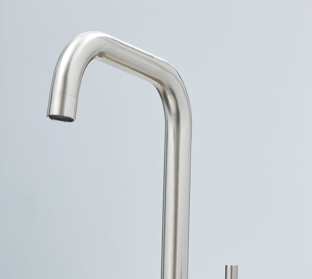 Elera D Single Lever D Shaped Mono Bloc Tap - Brushed Nickel
