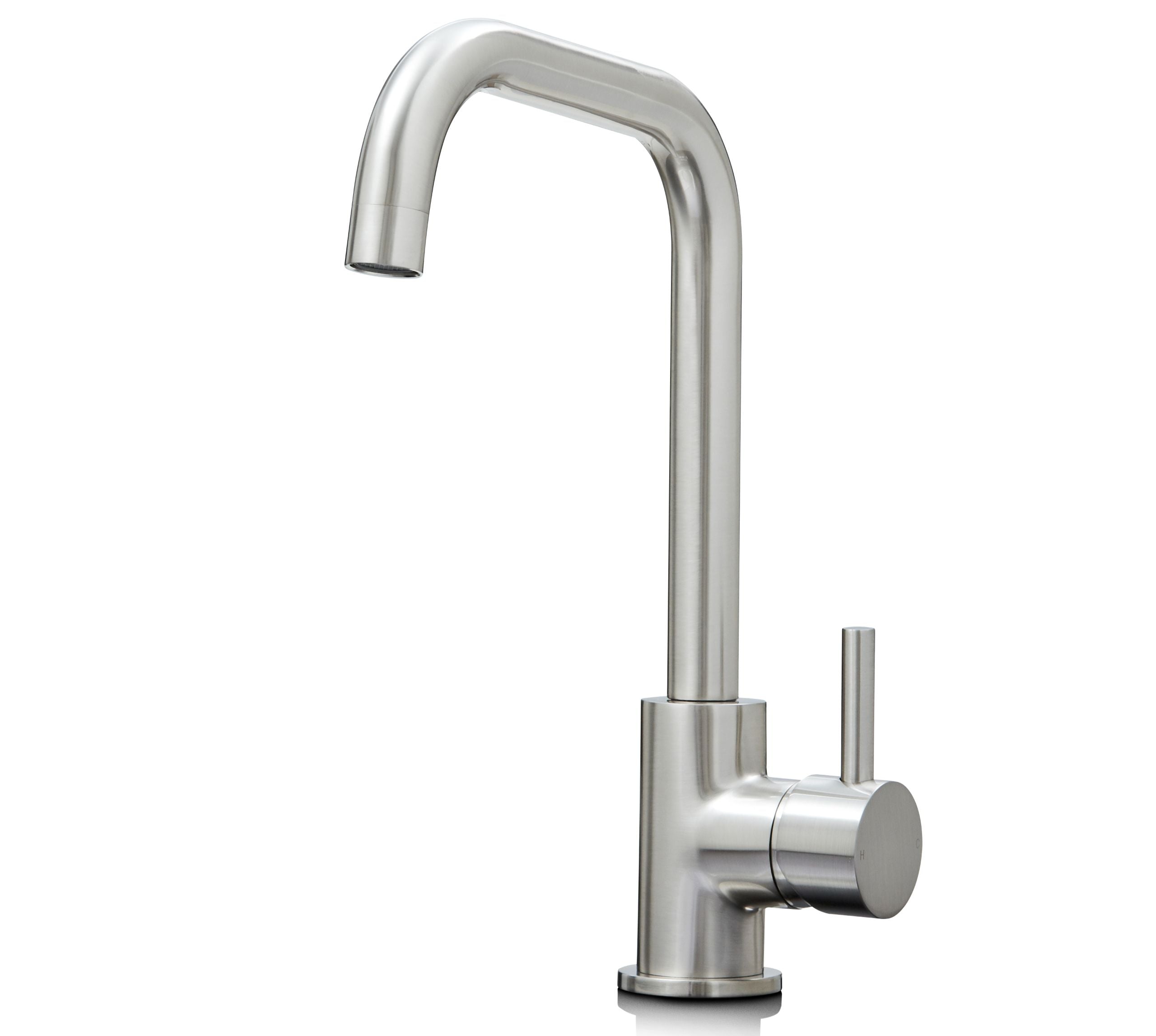 Elera D Single Lever D Shaped Mono Bloc Tap - Brushed Nickel
