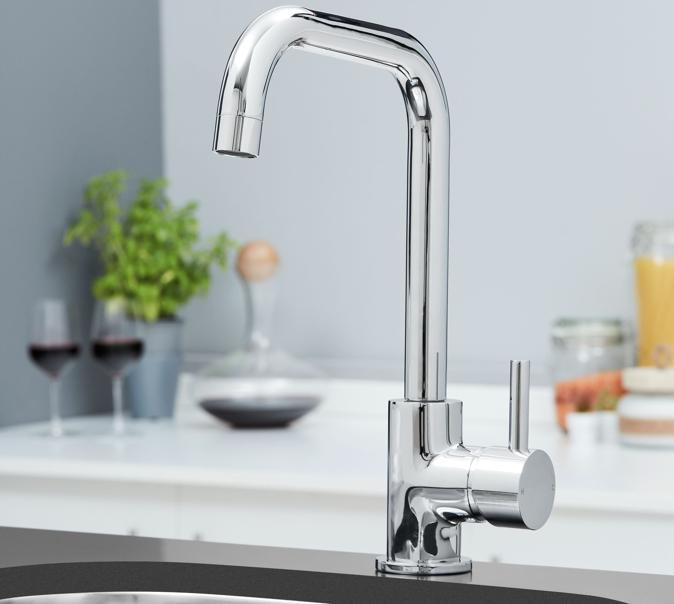 Elera D Single Lever D Shaped Mono Bloc Tap - Chrome