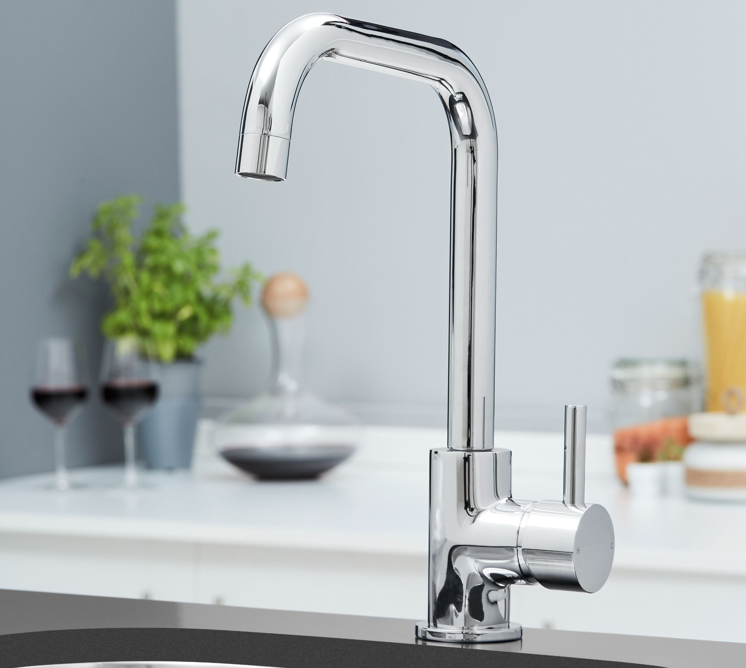 Elera D Single Lever D Shaped Mono Bloc Tap - Chrome