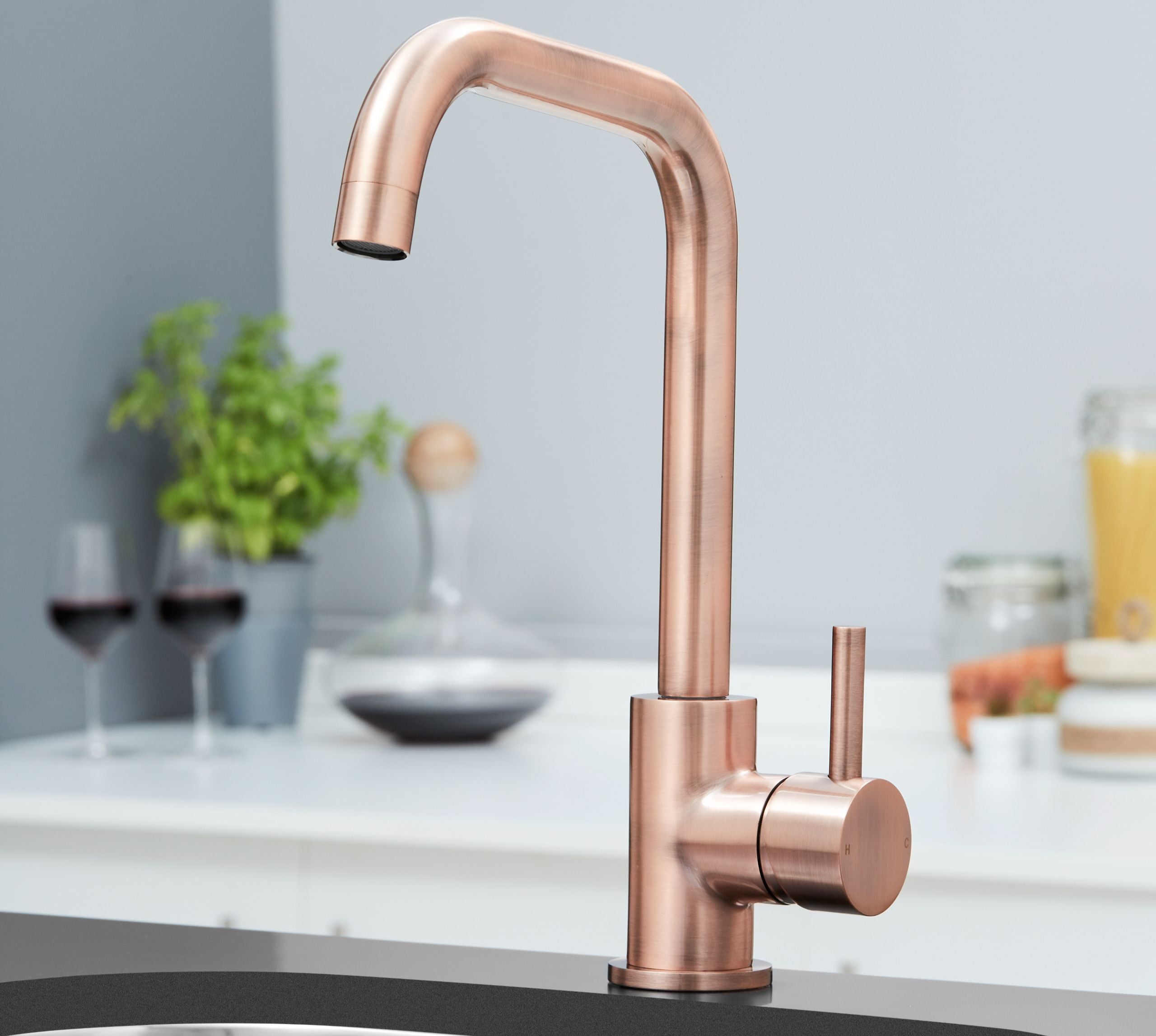 Elera D Single Lever D Shaped Mono Bloc Tap - Copper