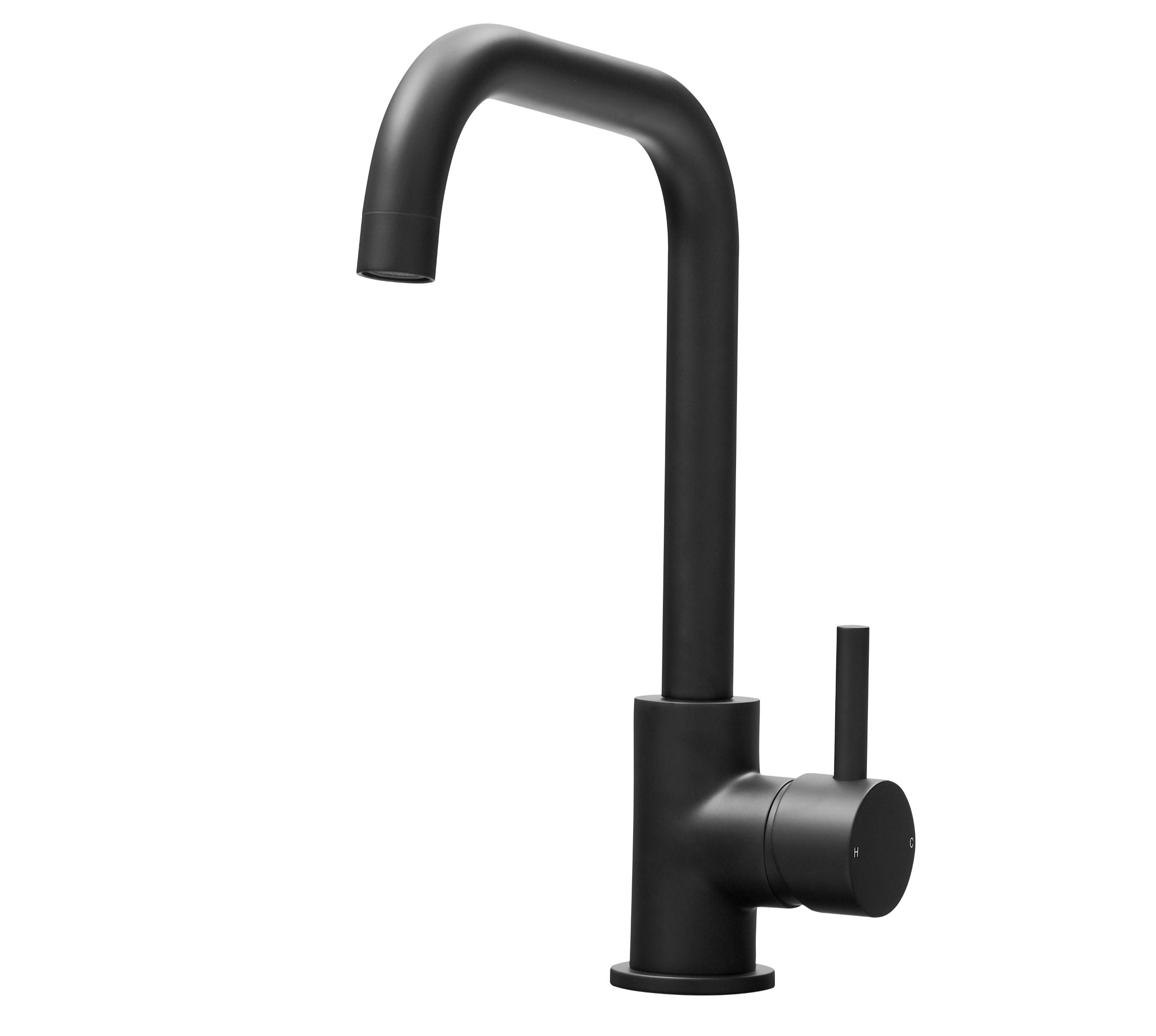 Elera D Single Lever D Shaped Mono Bloc Tap - Matt Black