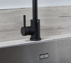 Elera Single lever Swan Neck Mono Bloc Tap - Matt Black