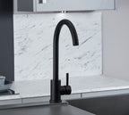 Elera Single lever Swan Neck Mono Bloc Tap - Matt Black