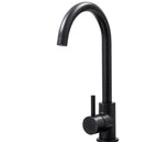 Elera Single lever Swan Neck Mono Bloc Tap - Matt Black