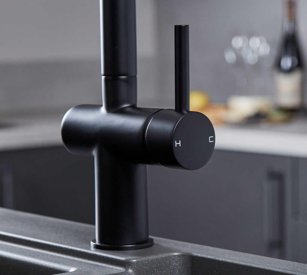 Rievaulx Pull Out Tap - Matt Black