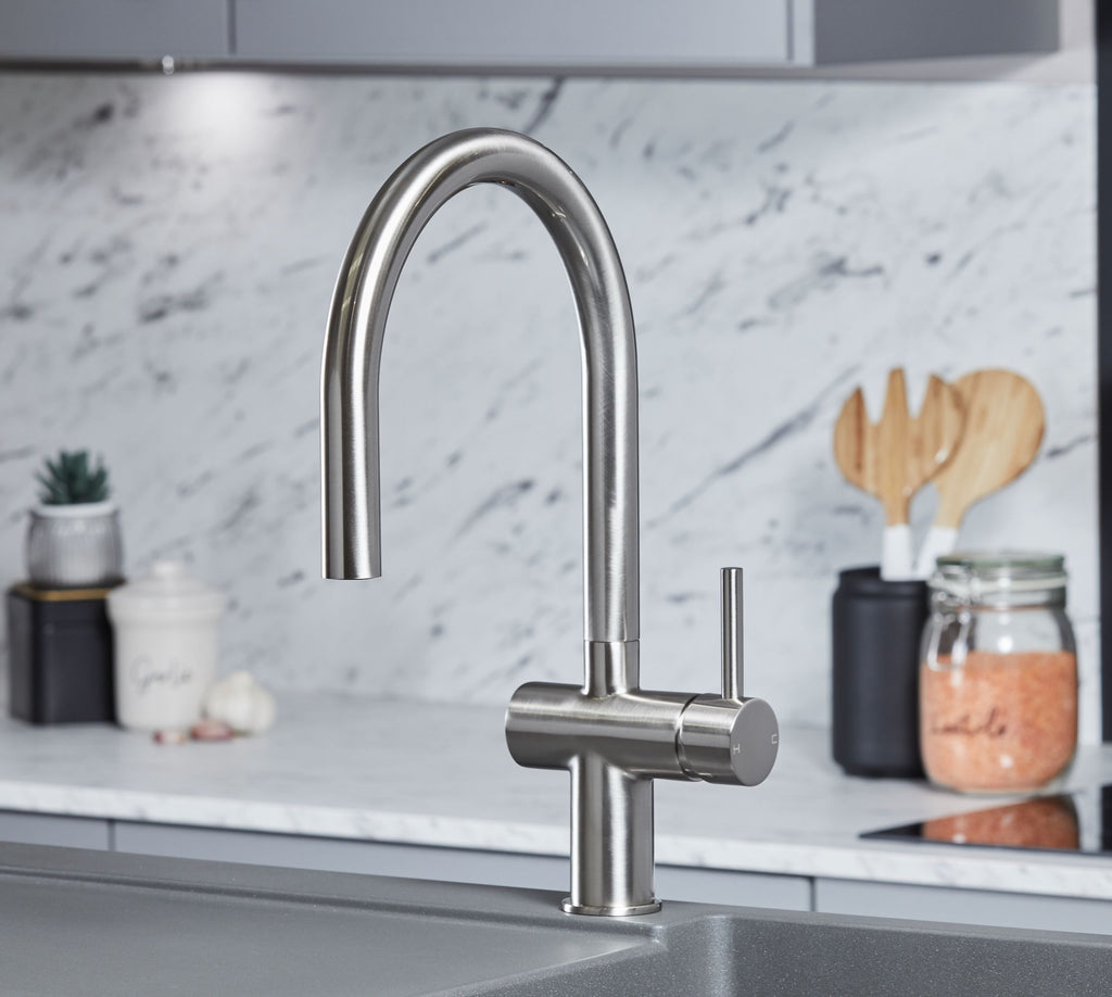 Rievaulx Pull Out Tap - Brushed Nickel
