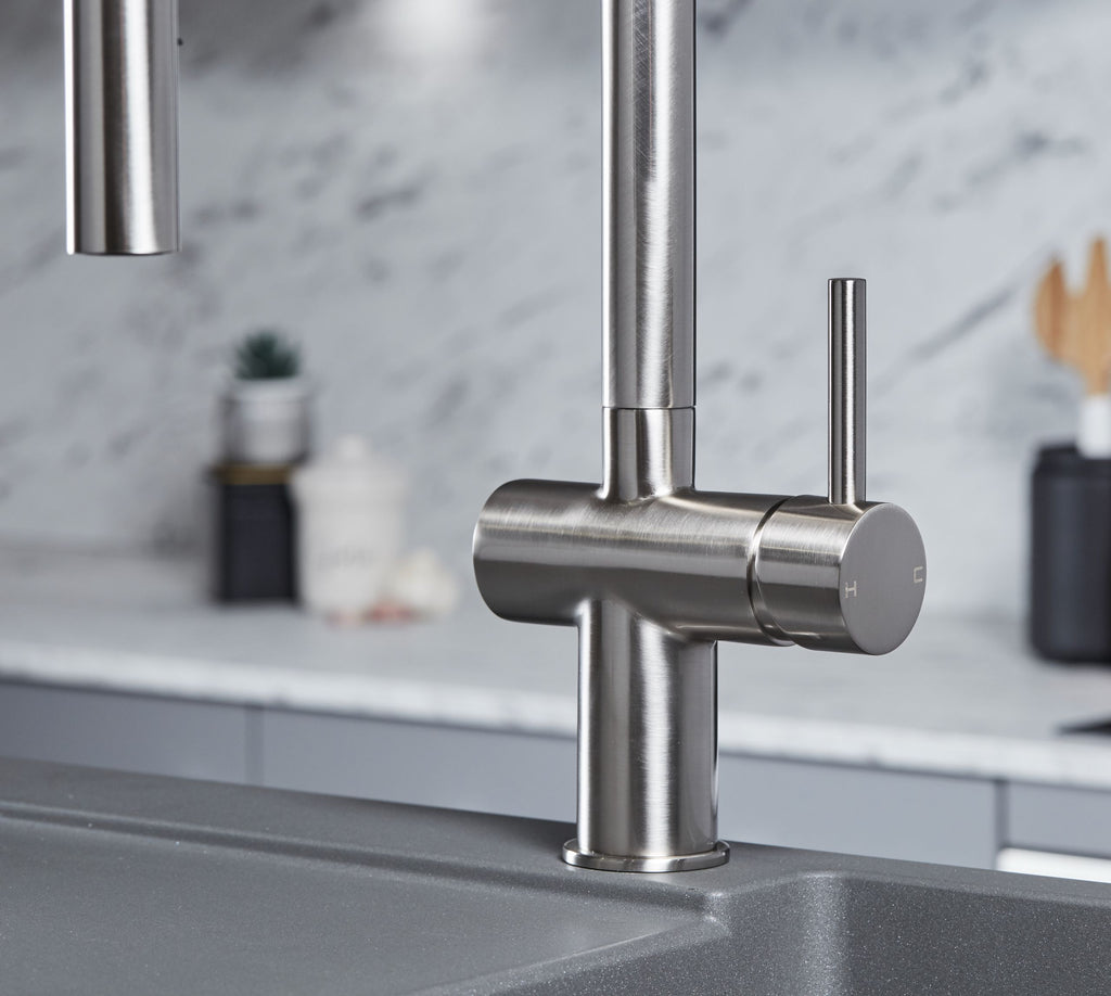 Rievaulx Pull Out Tap - Brushed Nickel