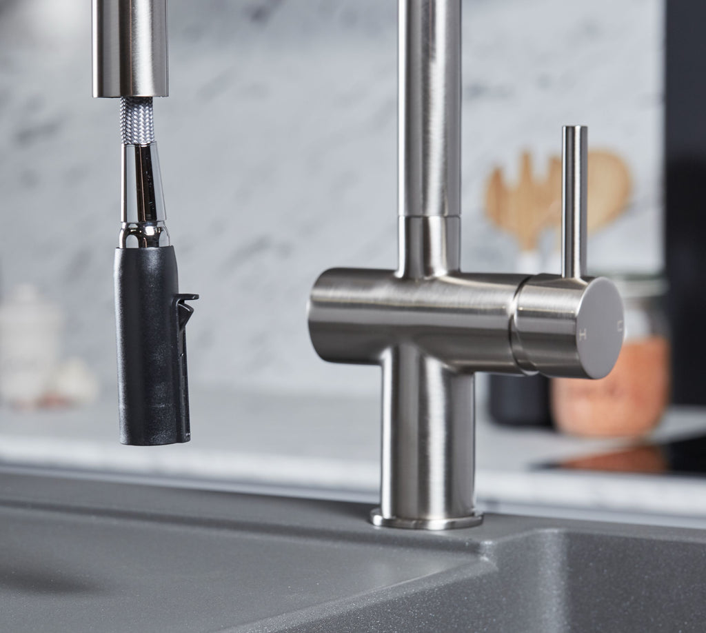 Rievaulx Pull Out Tap - Brushed Nickel