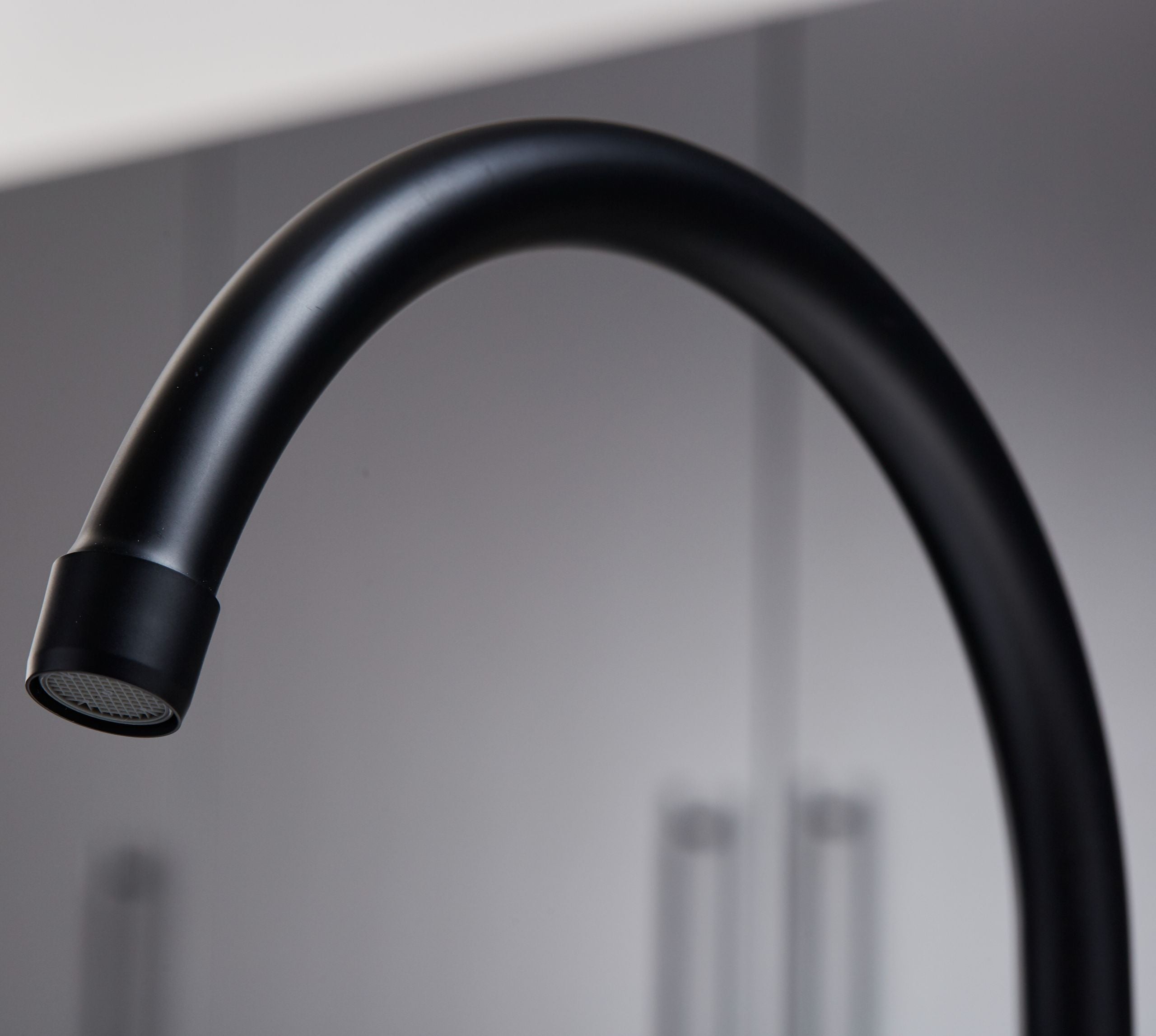 Traditional Bridge White ceramic lever sink mixer tap - Matt Black