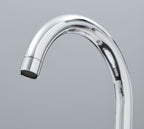 Imperial Twin Lever Traditional Style Swan Neck Mono Bloc Tap - Chrome with white handles