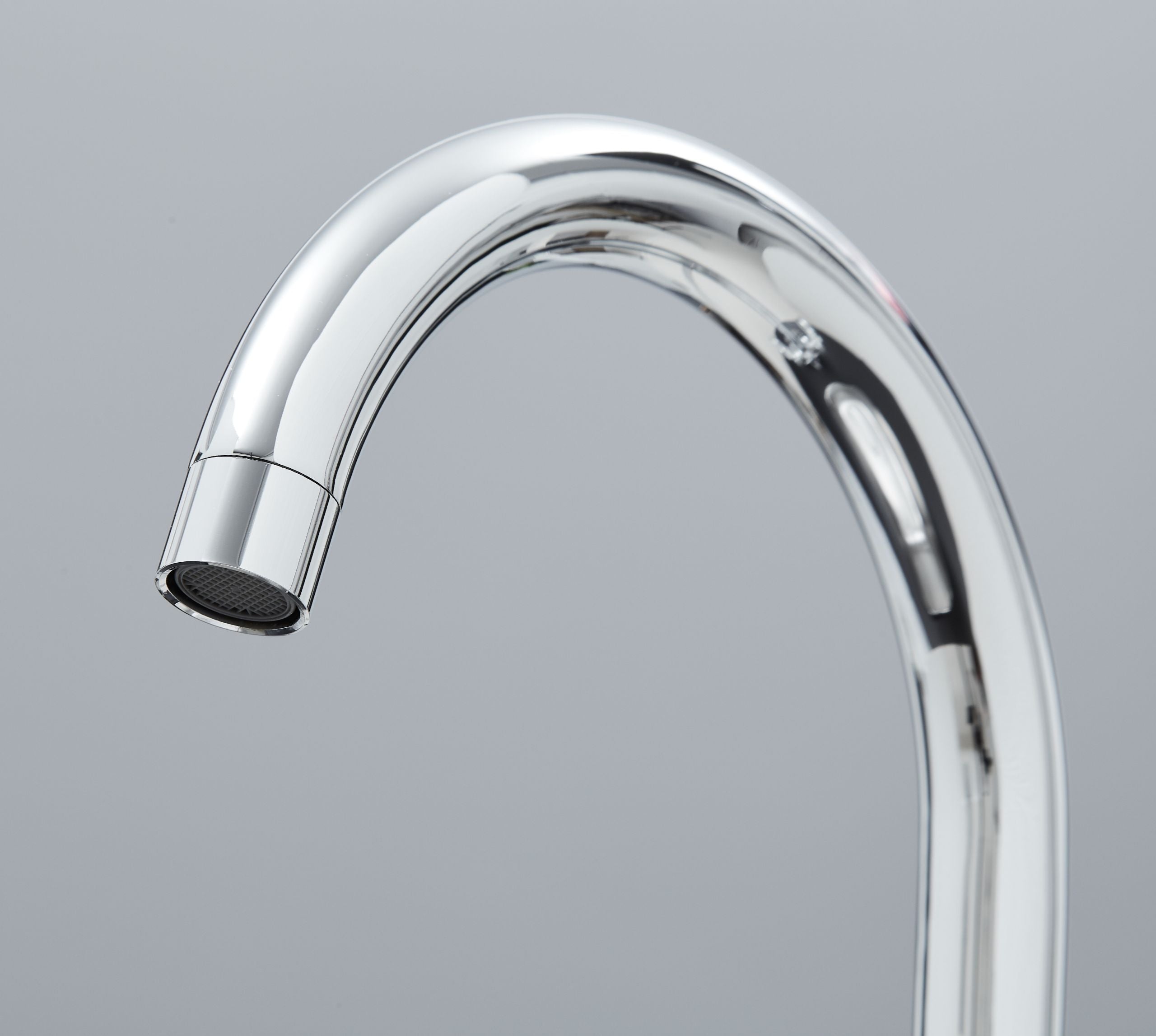 Imperial Twin Lever Traditional Style Swan Neck Mono Bloc Tap - Chrome with white handles