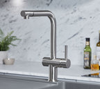 Ingleton L Shaped Single Lever Handle Pull Out - Brushed Nickel