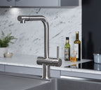 Ingleton L Shaped Single Lever Handle Pull Out - Brushed Nickel