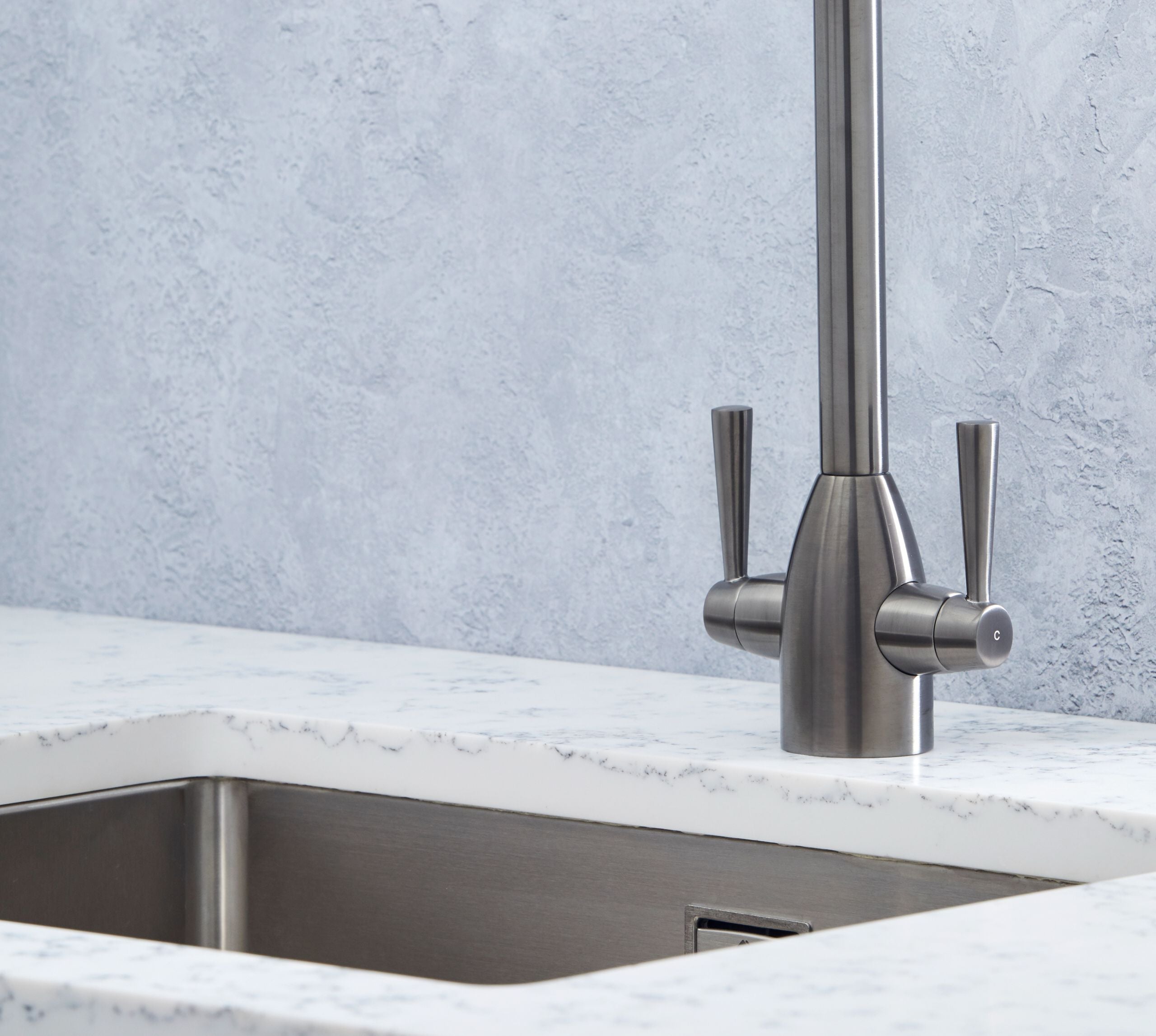 Richmond Twin Lever Mono Bloc Tap - Gun Metal