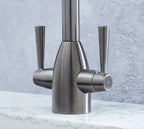 Richmond Twin Lever Mono Bloc Tap - Gun Metal