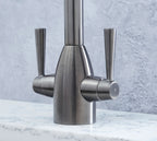 Richmond Twin Lever Mono Bloc Tap - Gun Metal