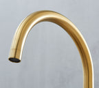 Elera Single Lever Swan Neck Mono Bloc Tap - Brushed Brass