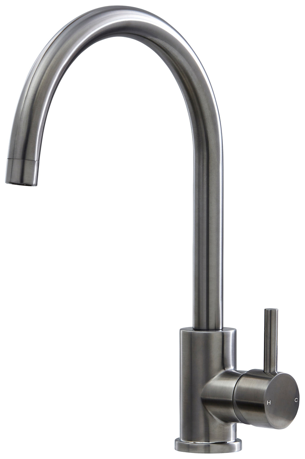 Elera Single Lever Swan Neck Mono Bloc Tap - Gun Metal