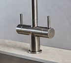 Elera Single Lever Swan Neck Mono Bloc Tap - Gun Metal